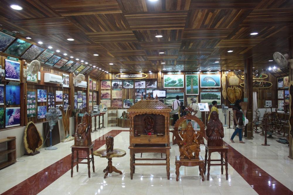 Wooden handicrafts at the Forest Museum